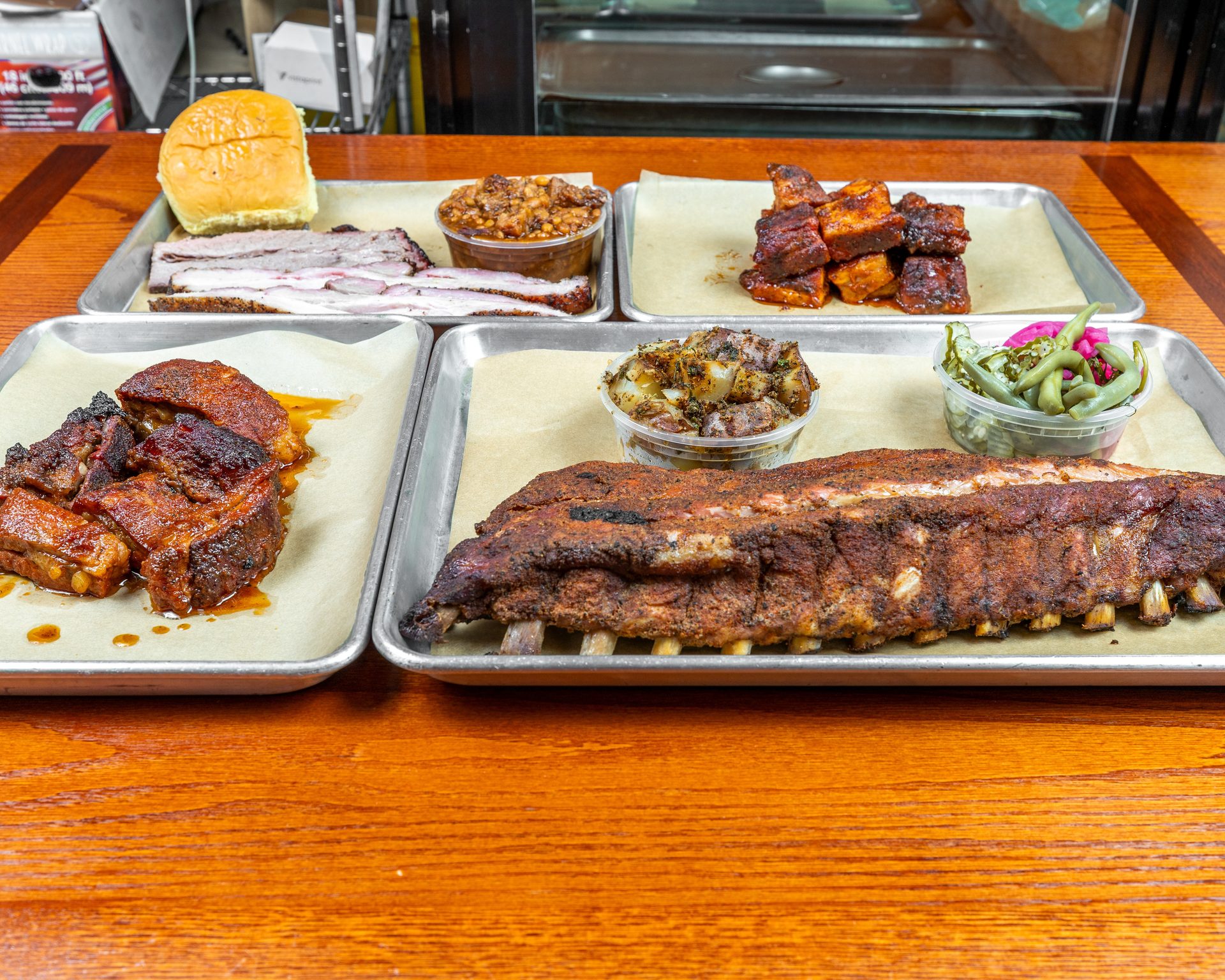 Meat by the pound, sandwiches, bowls