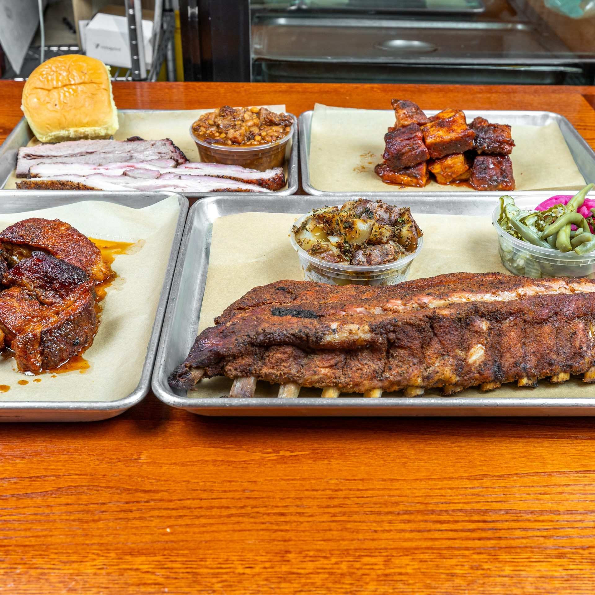 Meat by the pound, sandwiches, bowls